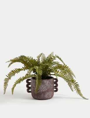 Artificial Fern Plant in Ceramic Pot