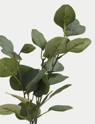Artificial Eucalyptus Plant in Shaped Vase