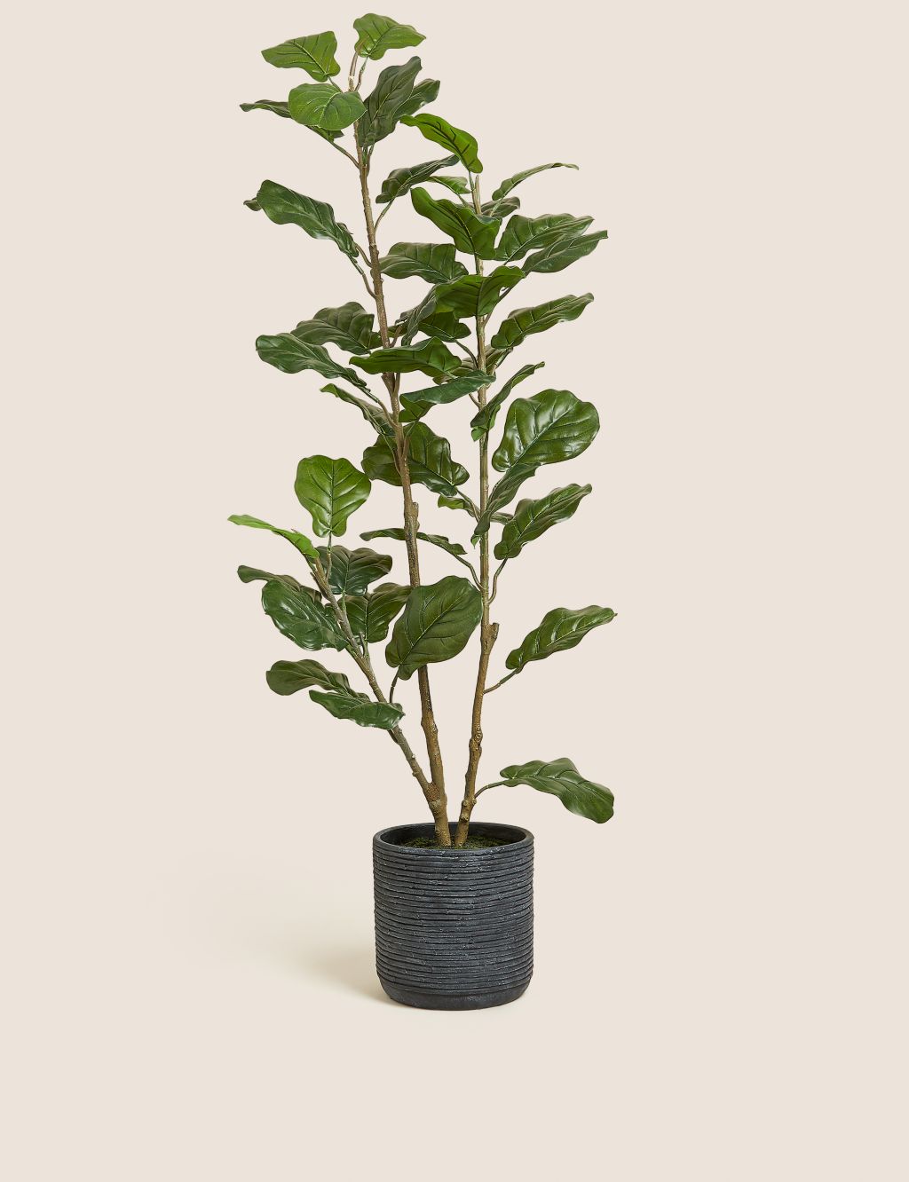 Artificial Fiddle Leaf Tree in Ceramic Pot image 1