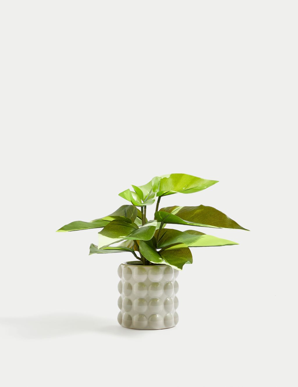 Artificial Philodendron in Ceramic Pot