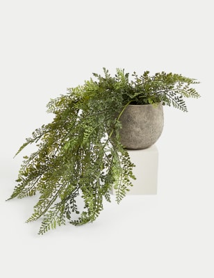 Artificial Trailing Fern House Plant in Pot