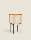 Small Gold Planter with Stand