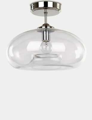 M&S Olsen Flush Ceiling Light - Clear, Clear