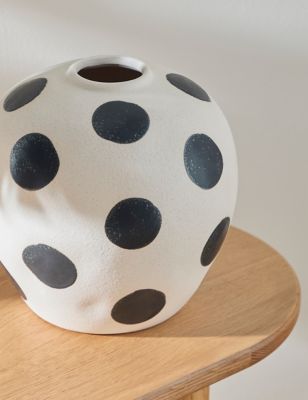 M&S Large Polka Dot Vase - Multi, Multi