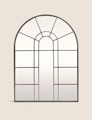 M&S Manhattan Arch Window Mirror - Black Mix, Black Mix
