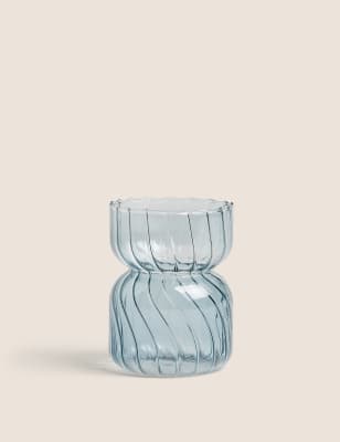 

Small Ridged Vase - Blue, Blue