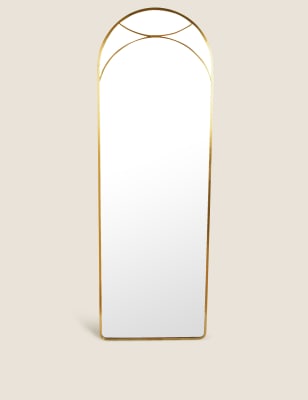 

Curved Full Length Mirror - Gold, Gold