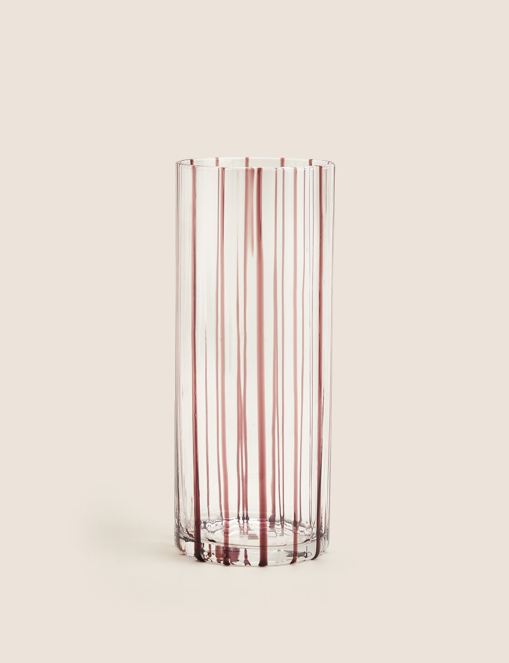 Striped Cylinder Glass Vase image 1