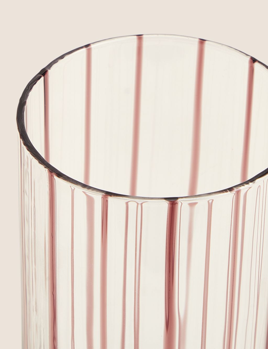 Striped Cylinder Glass Vase image 2