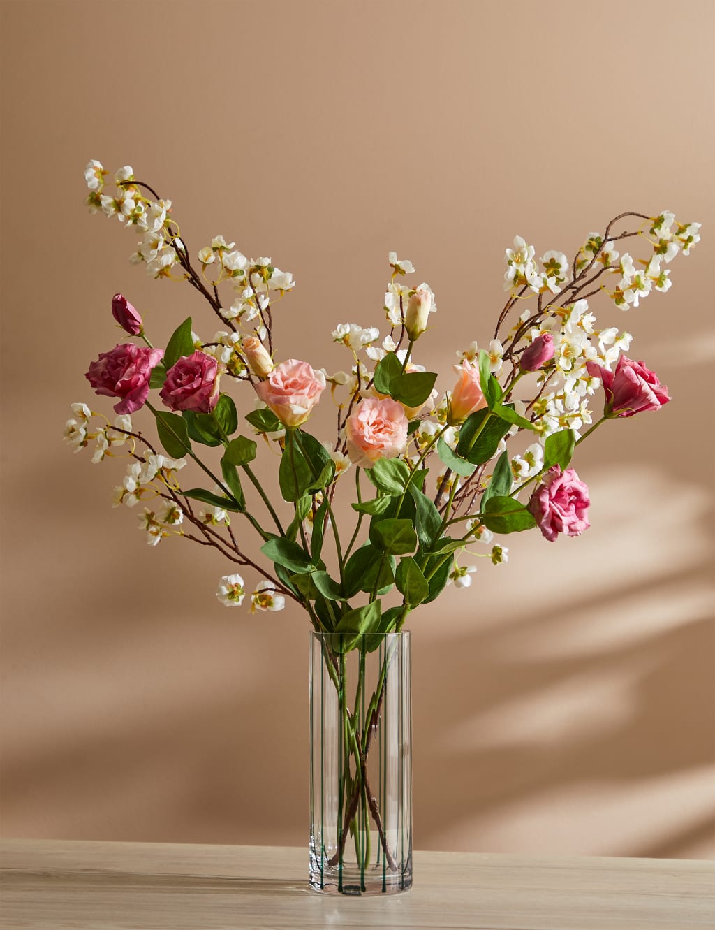 Striped Cylinder Glass Vase image 1