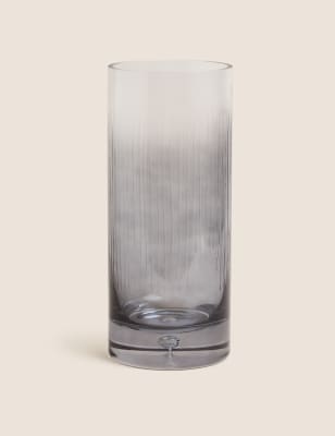 

M&S Collection Medium Ombre Glass Cylinder Vase - Charcoal, Charcoal