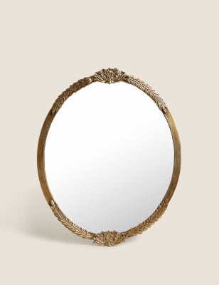 

M&S Collection Arabella Medium Oval Wall Mirror - Antique Brass, Antique Brass