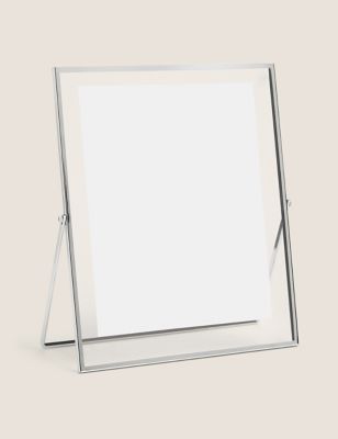 M&S Skinny Easel Photo Frame 8x10 inch - Silver, Silver