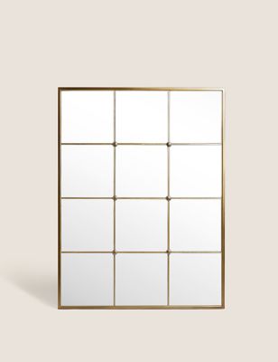 M&S Eliza Large Crittall Mirror - Gold, Gold
