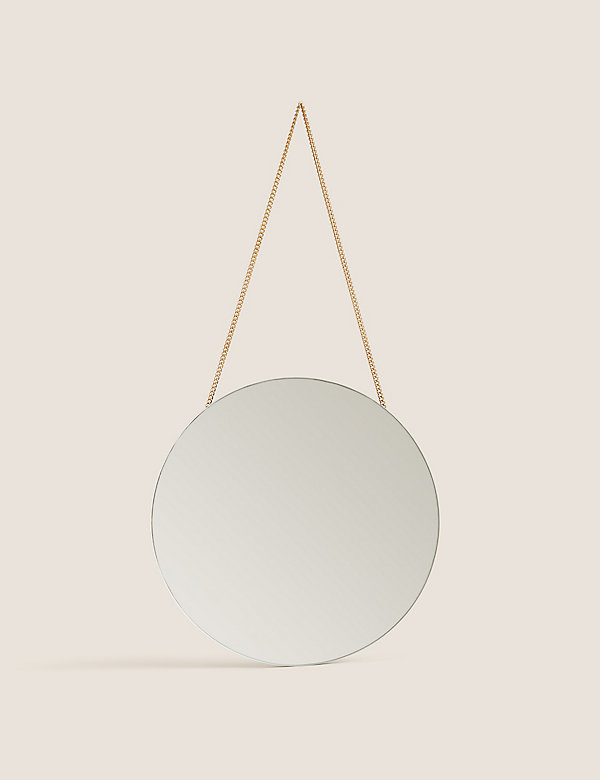 Metal Medium Round Hanging Mirror - AL