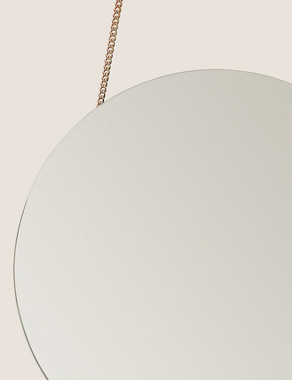 Metal Medium Round Hanging Mirror - AL