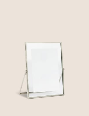 Skinny Easel Photo Frame 4x6 inch - Silver, Silver