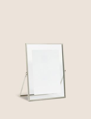 M&S Skinny Easel Photo Frame 4x6 inch - Silver, Silver