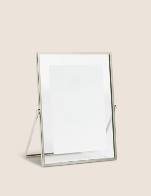 M&S Skinny Easel Photo Frame 5x7 inch - Silver, Silver