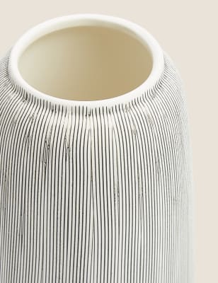 

Große Vase mit linearem Design - Grau, Grau