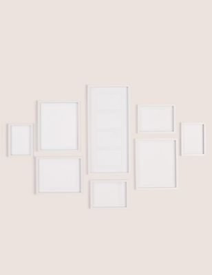 

Set of 8 Gallery Frames - White, White