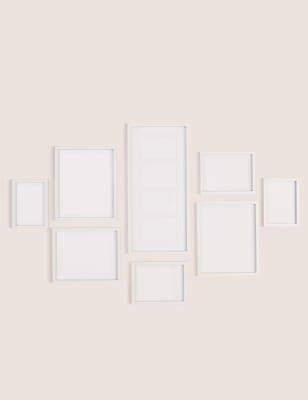 

Set of 8 Gallery Frames - White, White