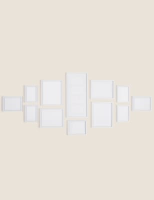 

Set of 12 Gallery Frames - White, White