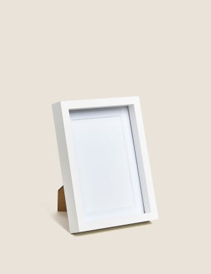 

M&S Collection Marco de madera para fotos de 10 x 15 cm - Blanco, Blanco