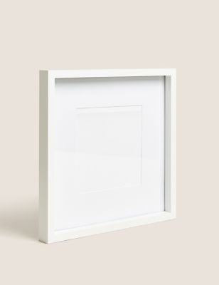 M&S Wood Photo Frame 6 x 6 inch - White, White