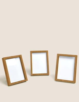 Set of 3 Wood Photo Frames 4x6 inch - FI