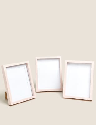 

Set of 3 Wood Photo Frames 5x7 inch - Pink, Pink