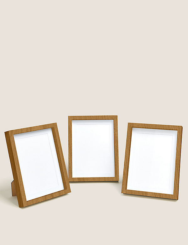 Set of 3 Wood Photo Frames 5x7 inch - GR