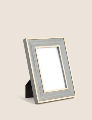 

M&S Collection Two Tone Wood Photo Frame 4x6 inch - Grey, Grey