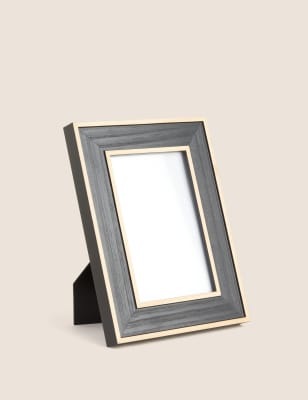 

M&S Collection Two Tone Wood Photo Frame 4x6 inch - Black, Black