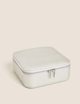 Faux Leather Square Jewellery Box - IL