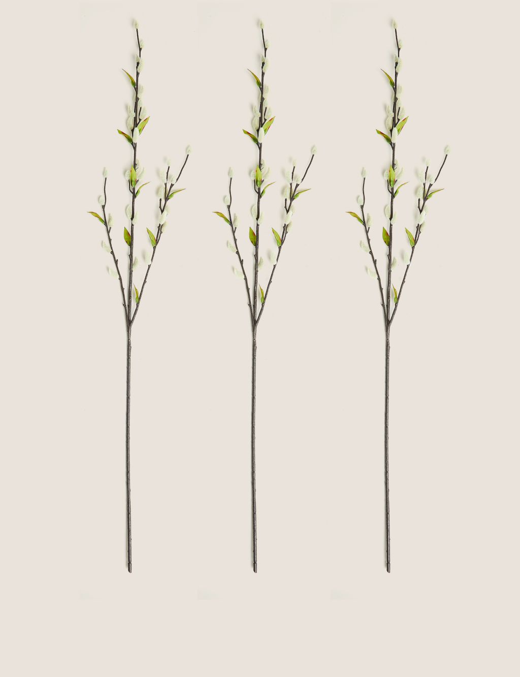 Set of 3 Artificial Willow Single Stems