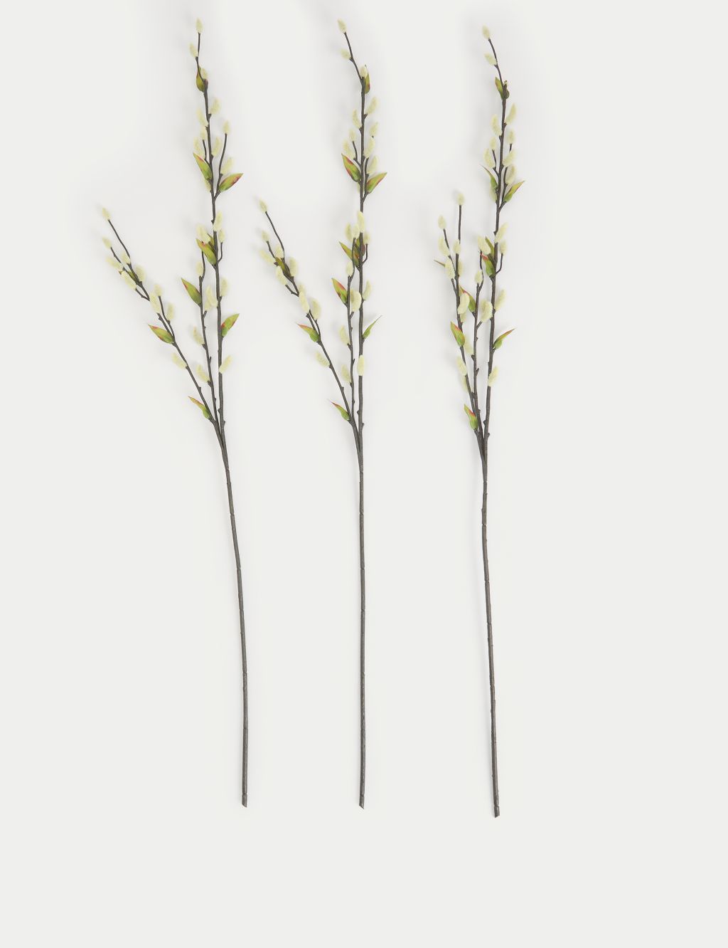 Set of 3 Artificial Willow Single Stems