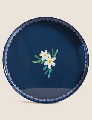 Expressive Floral Round Picnic Tray - MV