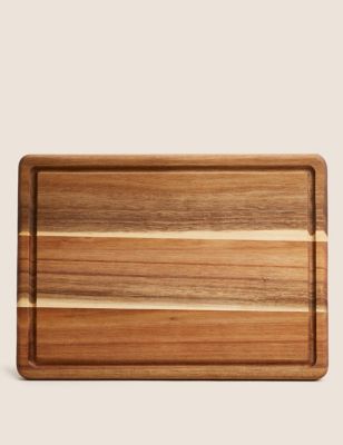 M&S Acacia Chopping Board with Silicone Feet - Wood, Wood