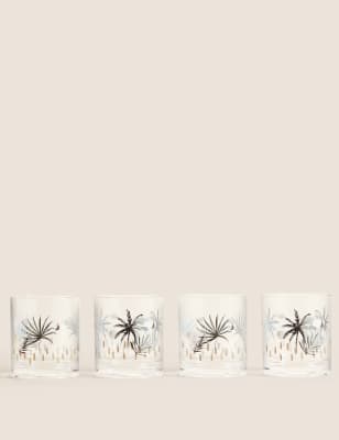 Set Of 4 Abstract Watercolour Picnic Tumblers - GR