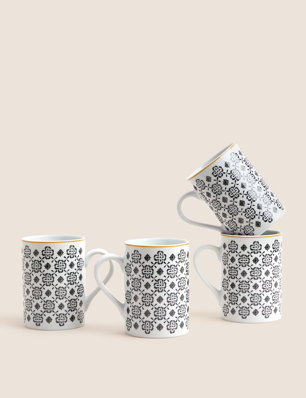 Set of 4 Tile Mugs