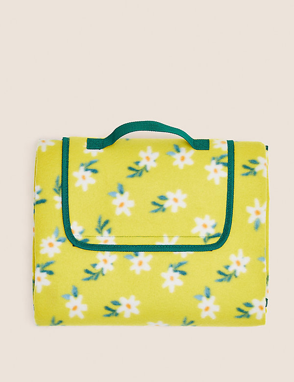 Rond picknickkleed met expressief bloemmotief - NL