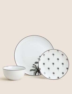 12 Piece Palm Dinner Set