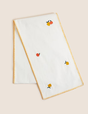 

M&S Collection Pure Cotton Fruit Table Runner - Cream, Cream