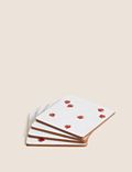 Set of 4 Strawberry Placemats & 4 Coasters