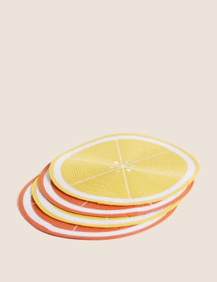 

Set of 4 Fruit Placemats - Multi, Multi