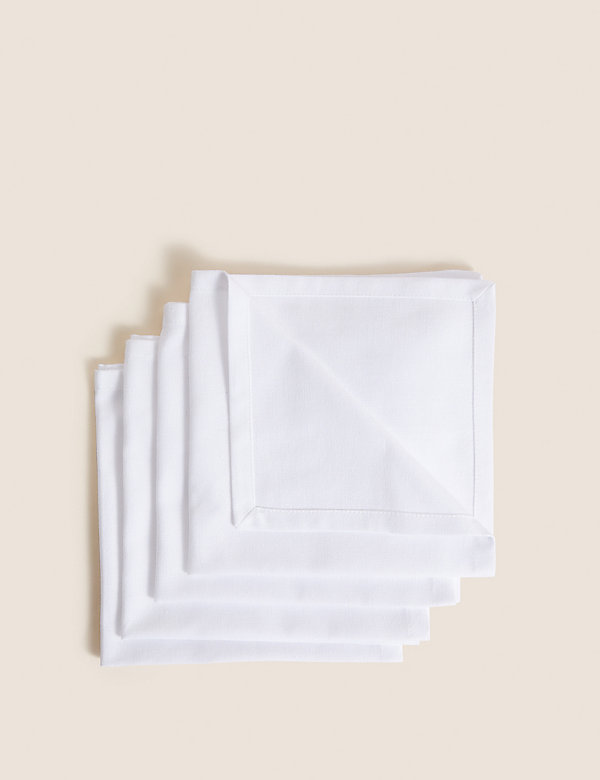 Lot de 4&nbsp;serviettes de table en coton et lin - CH