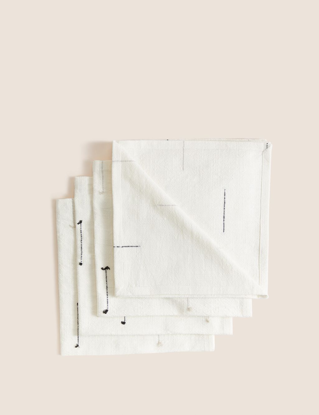 Set of 4 Cotton Embroidered Napkins image 1