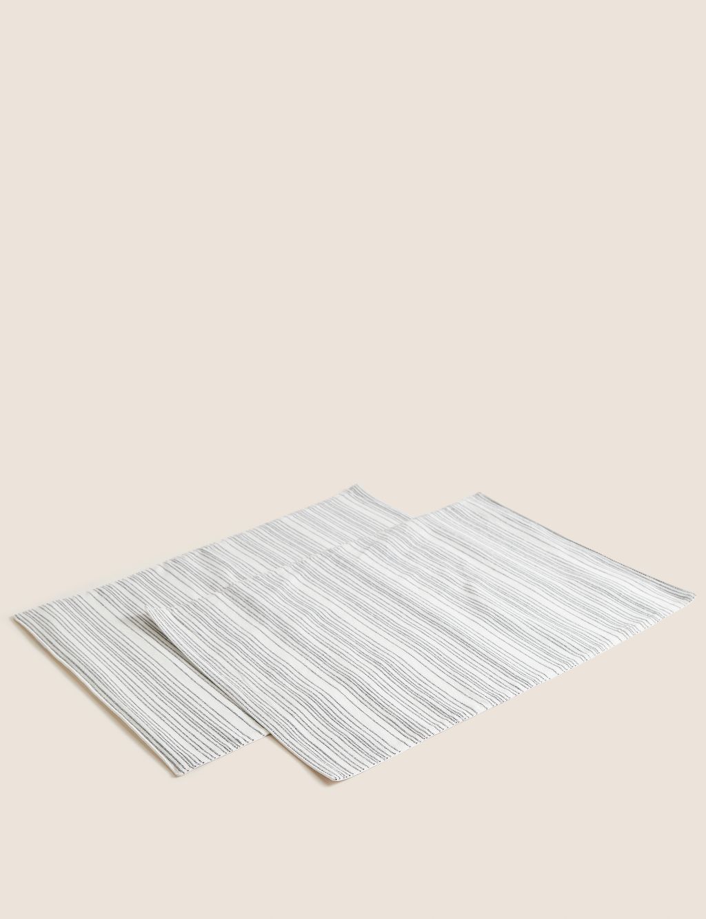 Set of 2 Cotton Striped Placemats