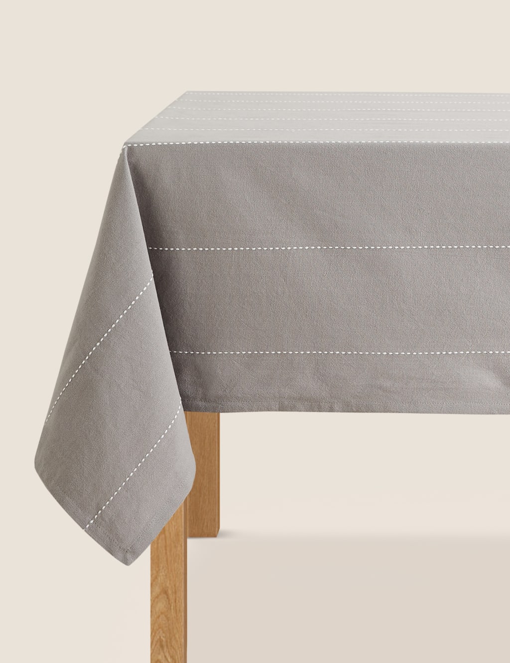Pure Cotton Striped Tablecloth